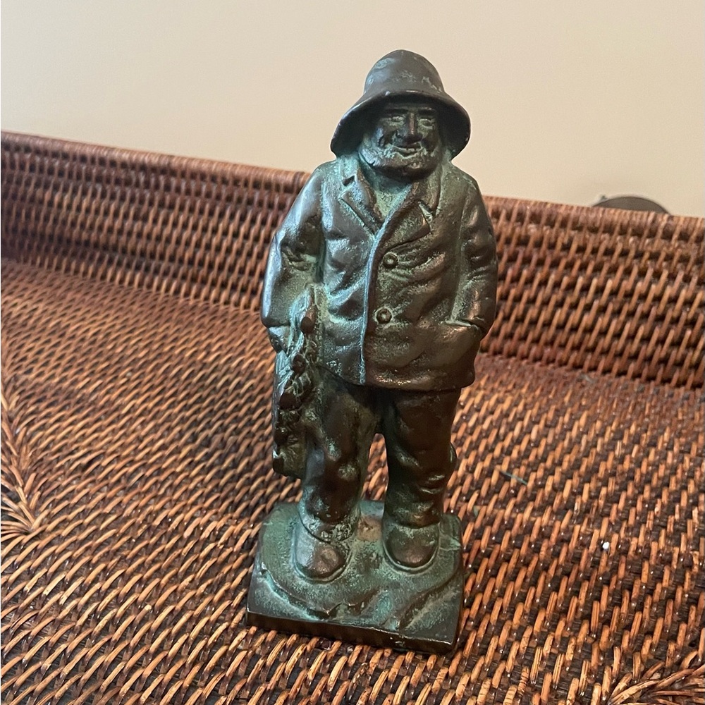 Vintage Brass Old Man Of The Sea Captain